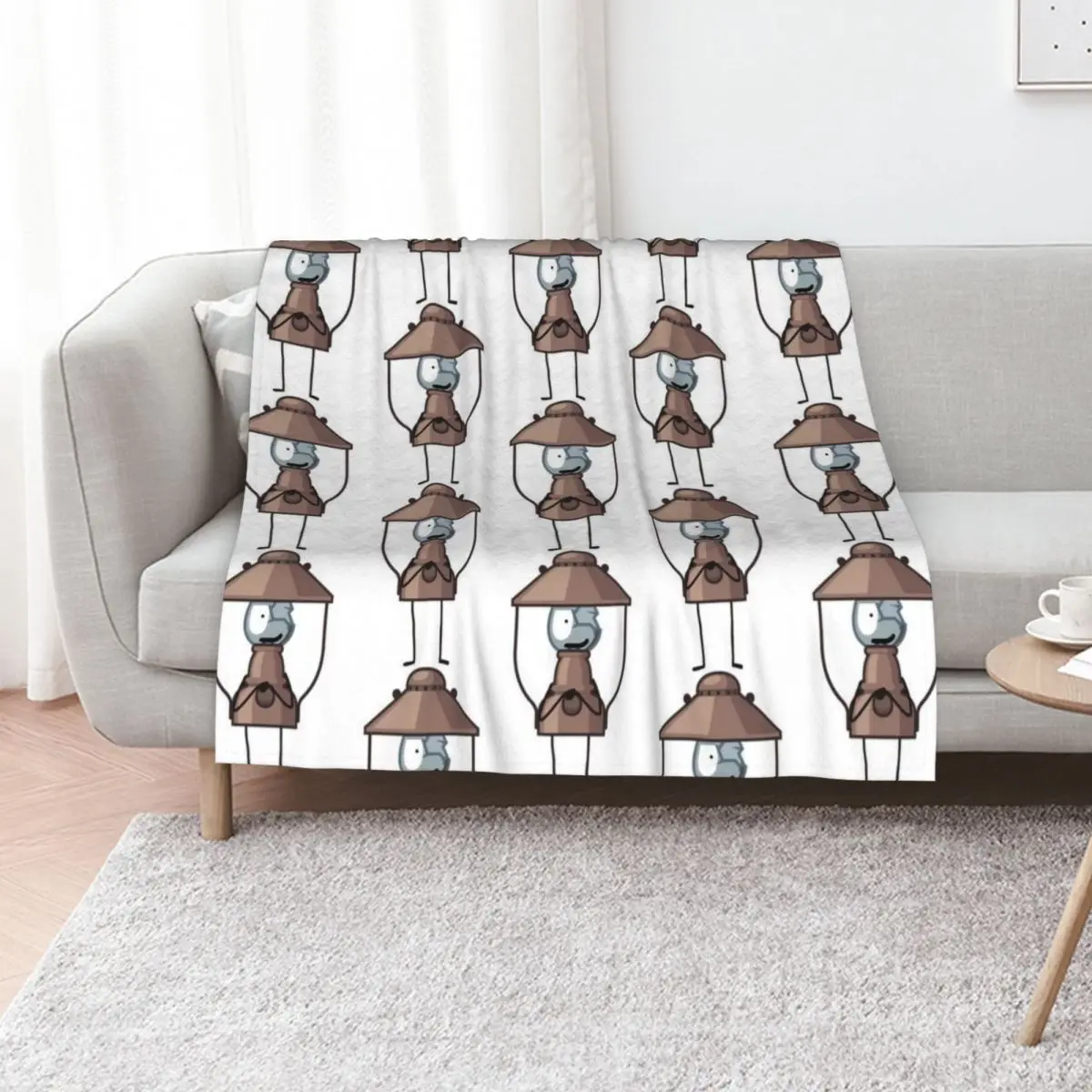 

hfjone Throw Blanket Single Camping Cute Soft Plush Plaid Blankets