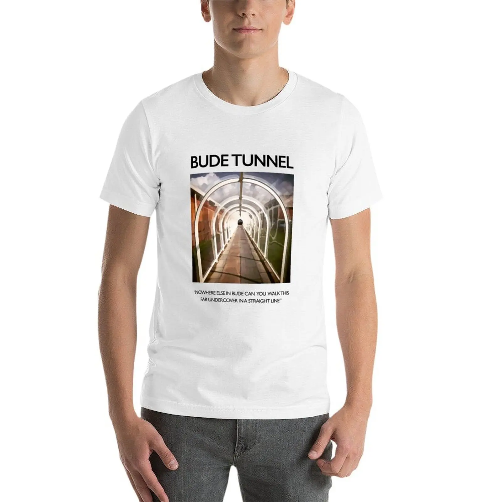 T-shirt Bude Tunnel magliette anime magliette divertenti oversize maglietta in cotone nero umorismo scuro tinta unita per uomo pacchetto T-shirt