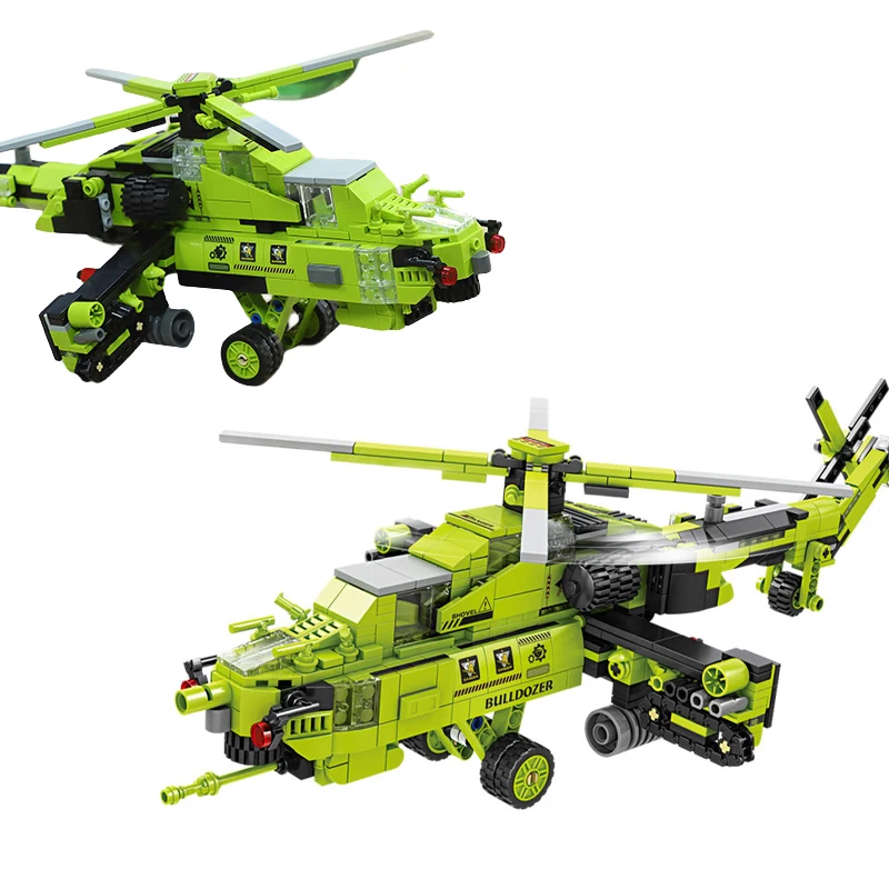 

KAZI 80464 Mi 28 Havoc helicopter 8 in 1 model MOC building block aircraft children's assembly toy birthday gift