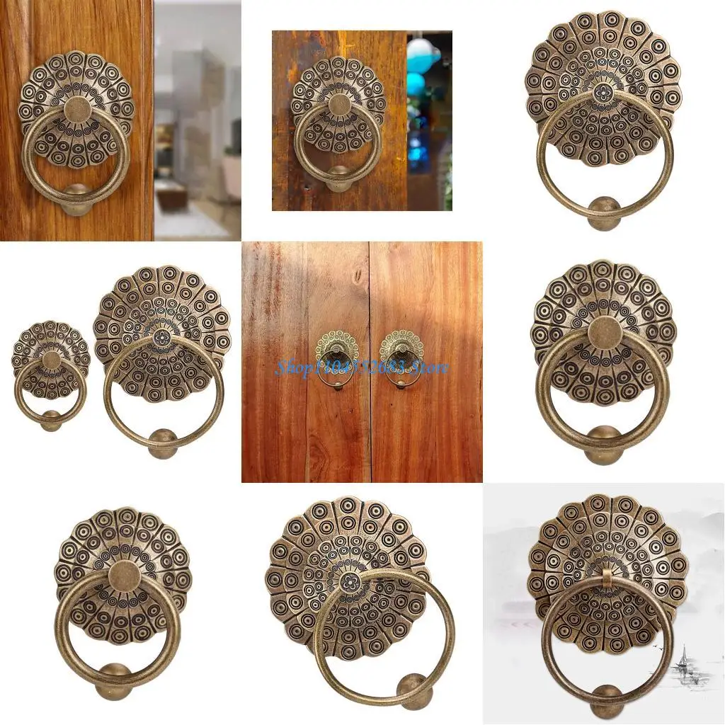 

Y6GD Ergonomic Brasses Door Handle Comfortable Grip Retros Simple Installation for Elderly and Children