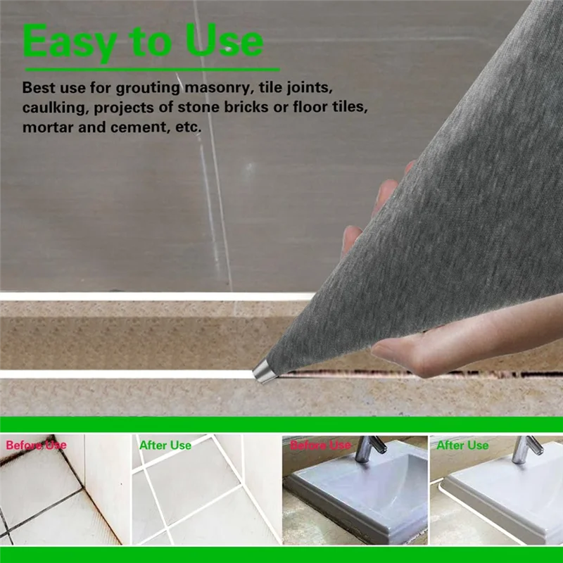 ABFI Masonry Mortar Bags With Metal Tips, For Tile Grout And Cement Sealing Bags For Installation