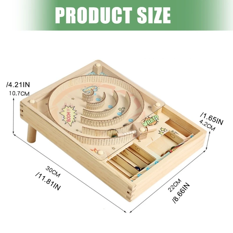เด็กการศึกษาไม้ลูกกลิ้งหินอ่อนของเล่นเขาวงกตพร้อมส่วนประกอบที่ถอดออกได้ A2UB