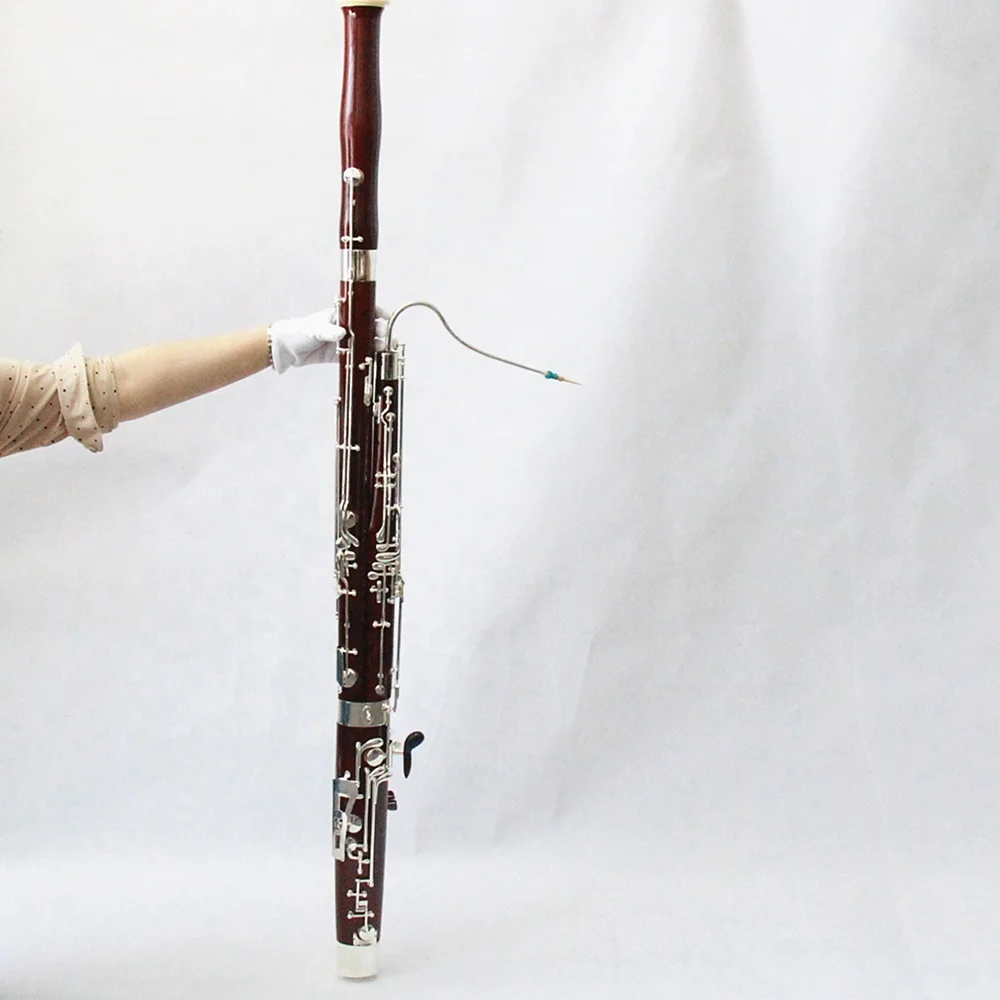 Professional C Key Bassoon Maple Body Brown Silver Plated Focustyle FBN-300S Woodwind Instrument China