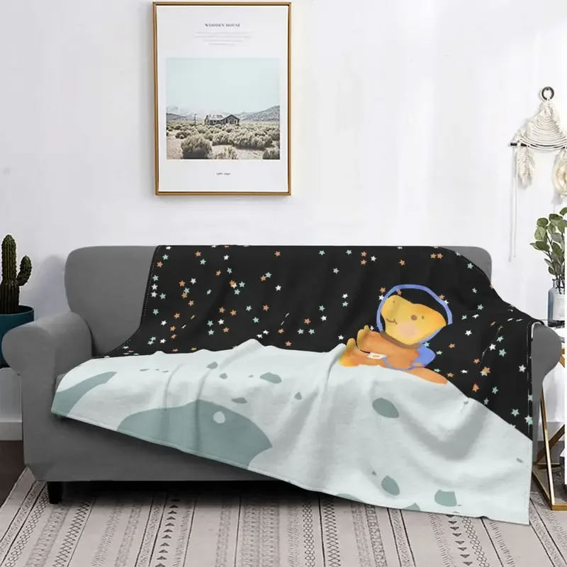 

Space Dinosaur Fleece Throw Blankets Cute Dino Cartoon Blanket for Sofa Bedroom Ultra-Soft Bedding Throws