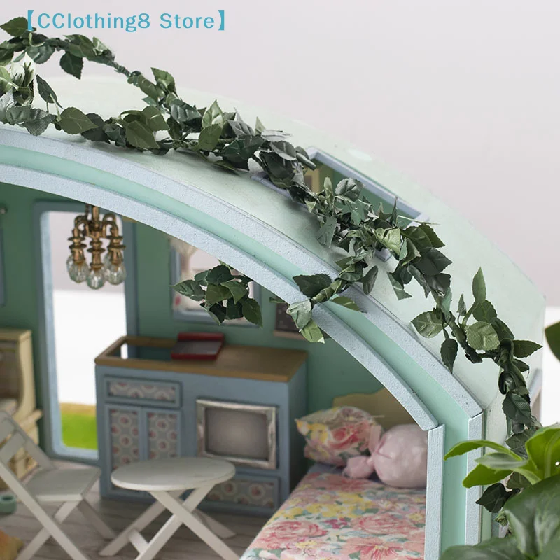 

1/12 Dollhouse Simulation Rose Flower Vine Rattan Strip Model Dollhouse Miniature Garden Decoration Micro Scene Photo 【AliS8】