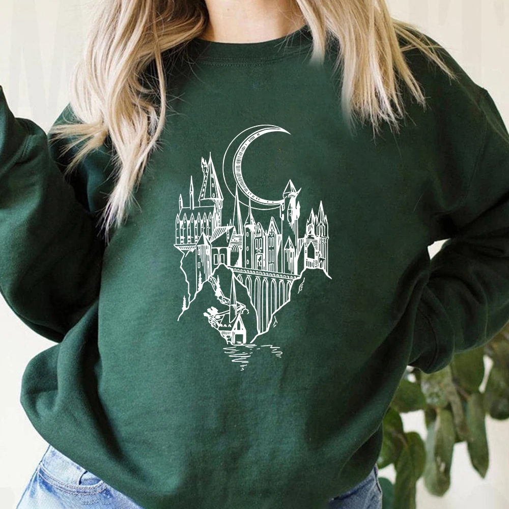 Wizard School Sweatshirt Magical Castle Pullover HP Movie Inspired Jumper 9 3/4 Always Wizarding World Crewneck Sweatshirt