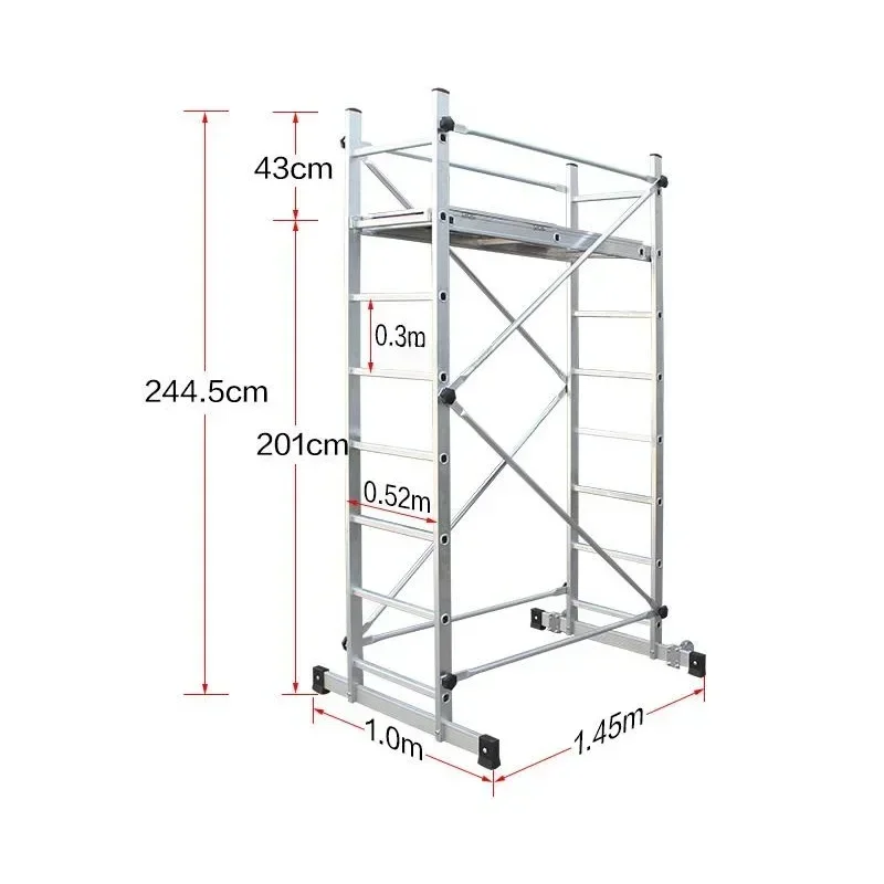 New electric lifting scaffolding aluminum alloy scaffolding lifting telescopic ladder