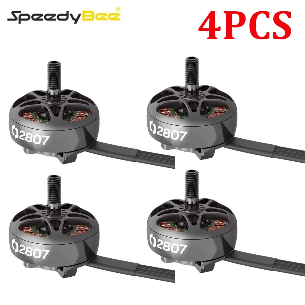 

SpeedyBee 4PCS 2807 Brushless Motor 1050KV 6S LIPO for Mario Fold 8 DC FPV Long Range Drones DIY Parts