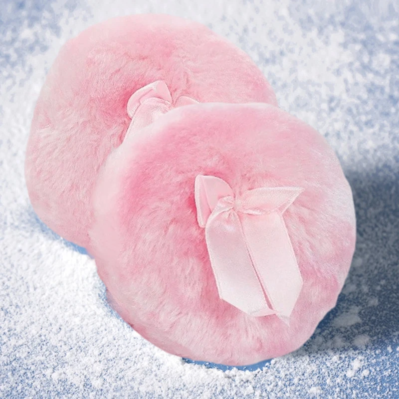 نفث ماكياج القطيفة المهنية Bowknot جولة مستحضرات التجميل لينة رقيق فضفاض مسحوق نفخة لطيف القوس الإسفنج الأساس ماكياج الجمال