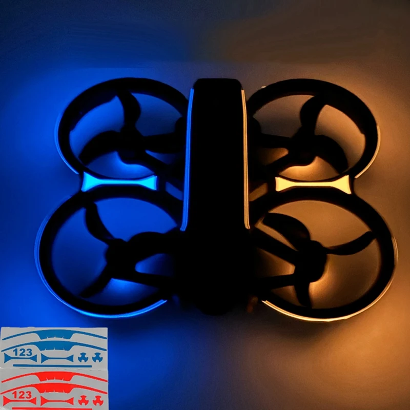 ที่ดีที่สุด-สําหรับ DJI Avata 2 สติกเกอร์เรืองแสงกันน้ําและป้องกันการเปรอะเปื้อน Night Light สติกเกอร์สีเรืองแสงอุปกรณ์เสริม