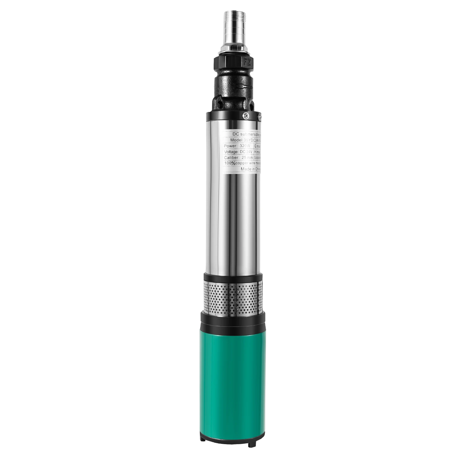 

24V 320W 4500R/Min Solar Water Pump Submersible Deep Well Pump Stainless Steel for Screw Irrigation Garden Home Agricultural