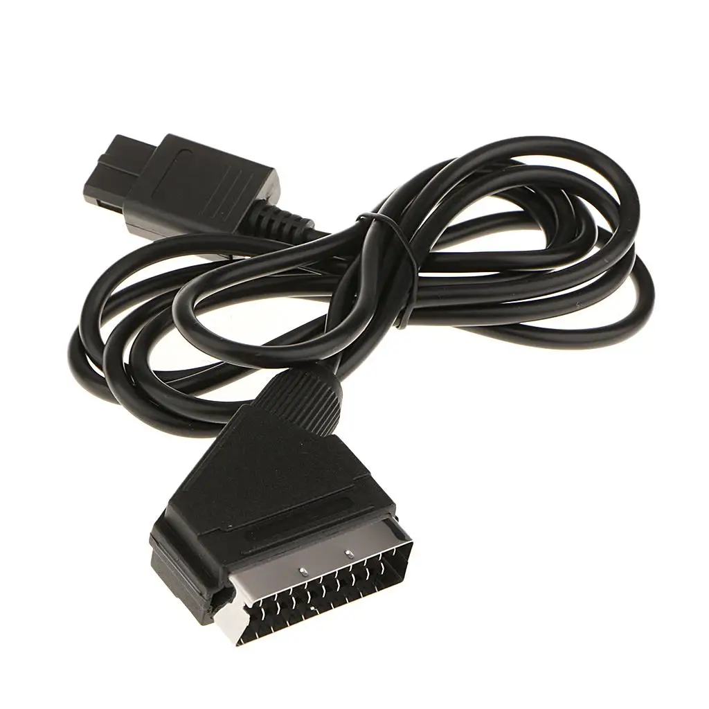 RGB Scart Adapter Cable Copper Wire Shielding for NTSC SNES Gamecube N64 Video Audio Sync