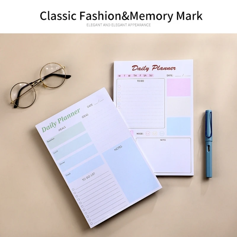 Daily Planner Notepad Undated Planner Sheet Schedule Pad Desk Planner to Do List Daily Plan Notepad Tear off Planner Pad