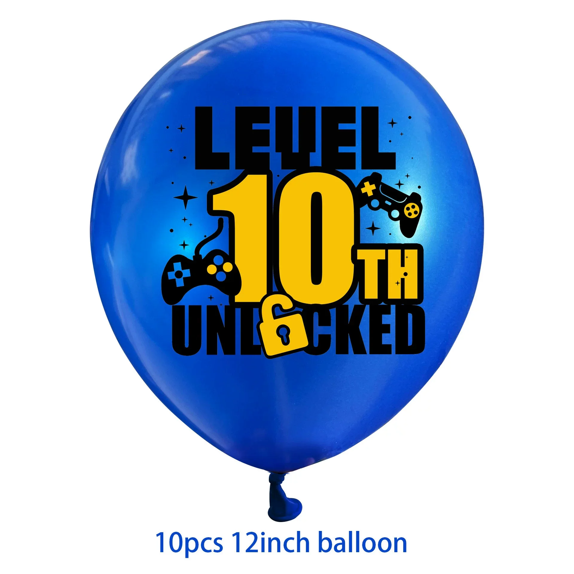 10 Stück 12 Zoll blaue Gamepad-Zahlen-Latexballons zum 8. bis 13. Geburtstag, Spiel auf Abbildung, Thema, Ballon, Geburtstagsparty-Dekorationen – Detail 4
