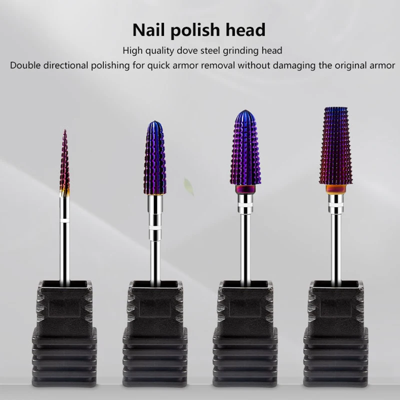 Tungsten Carbide Milling Cutter, Nail Drill Bits para Electric Nail Drill, Manicure Machine, Pedicure Nail File Acessórios