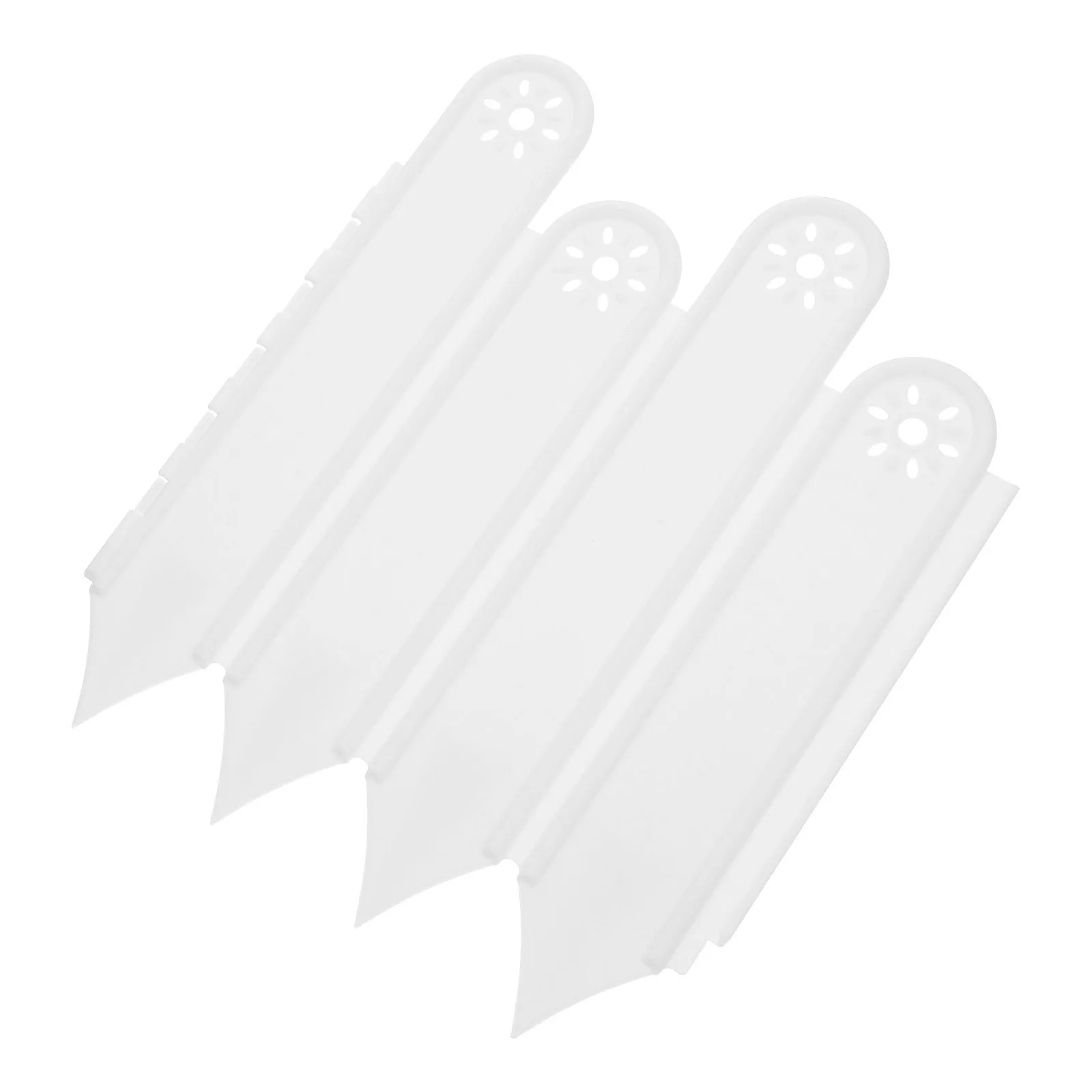 

Plastic Garden Fence Outdoor Lawn Flower Bed Edging Border White Durable Landscape Barrier Garden Edge Border Grass Fence