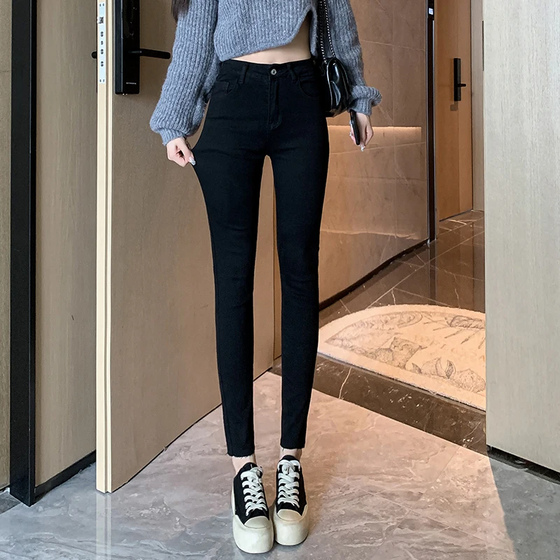 Hoge elastische taille jeans dames casual stretch skinny potloodbroek damesbroeken kleden kleding casual denim vrouwelijke leggings