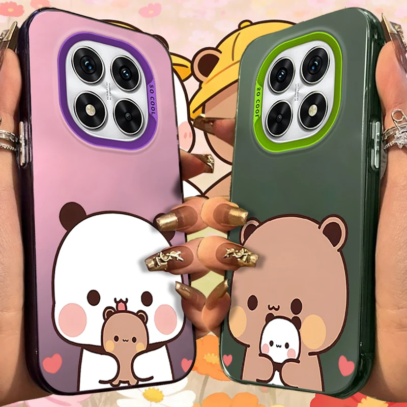 Yier Bubu Tiny Red Heart Frosted Case für Xiaomi Redmi Note 15 15C 14 Pro Plus 14C 13 5G 13C 12 4G 12C 11S Acryl Hartschale