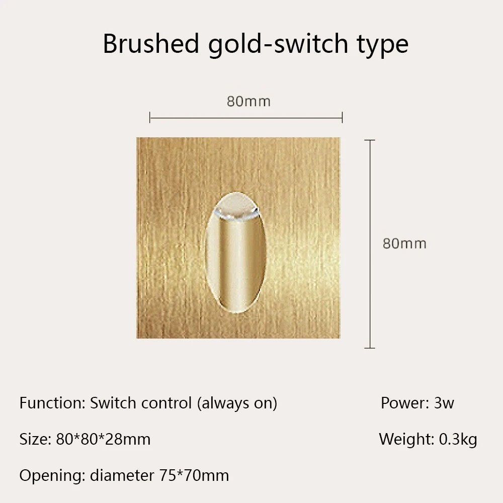 Embedded Step&Stair Light Led Wall Lamps No-sensor Interior Lighting Fixture Round Nightlights Bathroom Kitchen Cabinet Lights