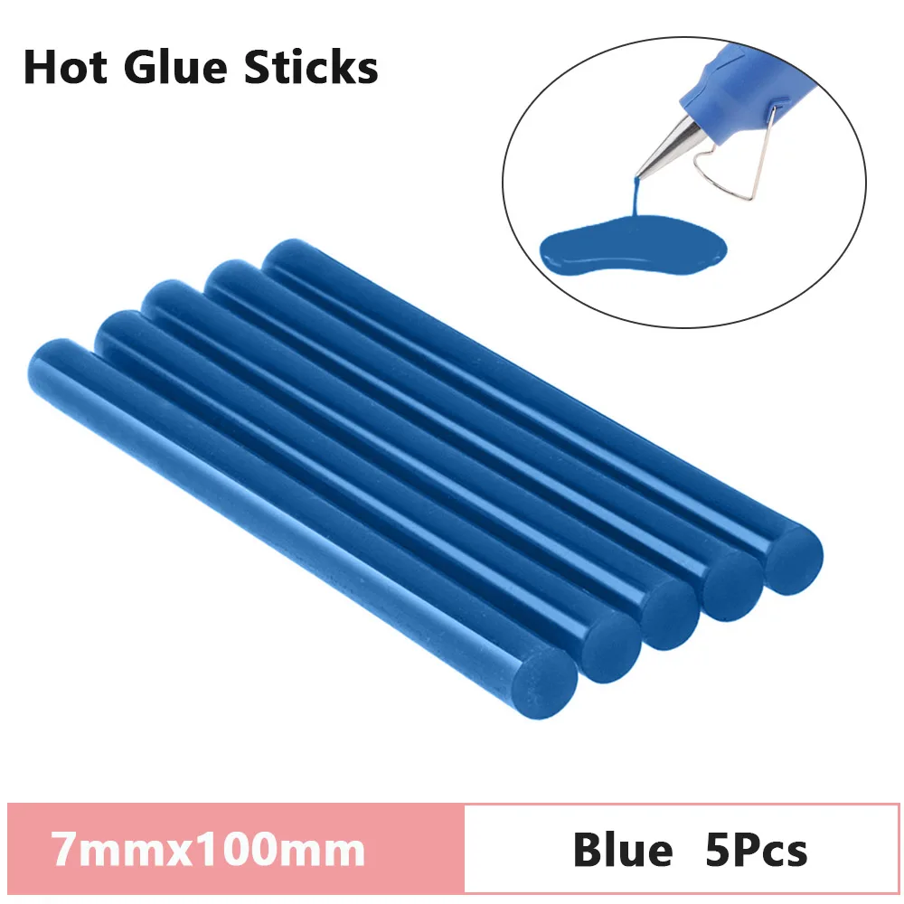 5pcs / set 7mm/11mm Hot Melt Gun Glue Sticks Gun Adhesive DIY Tools for Hot Melt Glue Gun Repair Alloy Accessories