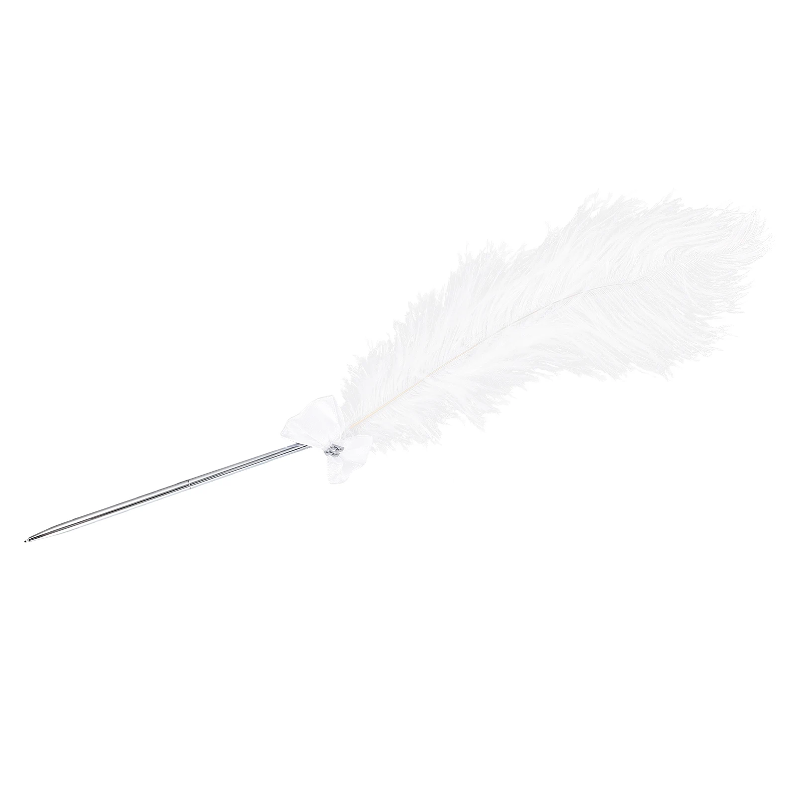 

Stainless Steel Signing Unique Plume Design Decorative Writing Instrument Wedding Banquet Guest Book Pen Sign Pen