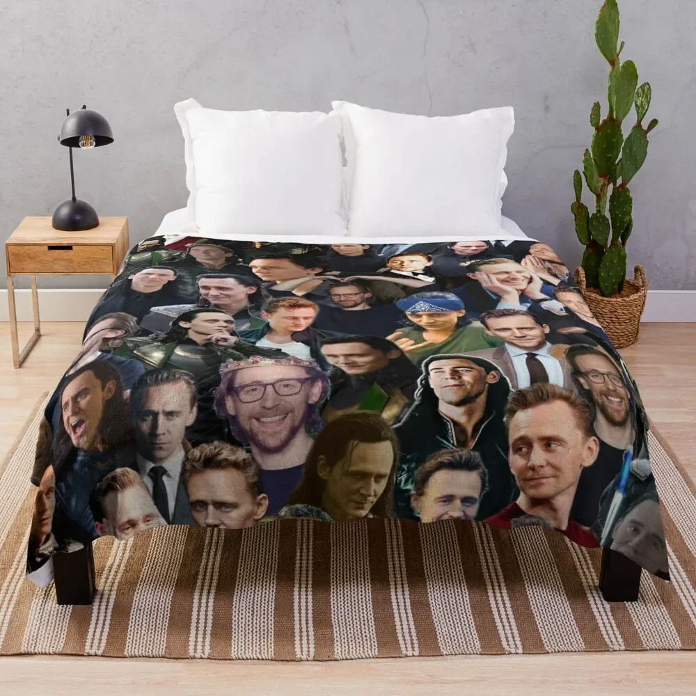 

Tom Hiddleston Throw Blanket Warm Plush Flannel Fabric Weighted Blankets