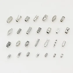 1 Pack Multi Shapes Antique Color Metal Tube Loose Beads Handmade Alloy Bracelets Bead Spacers DIY Jewelry Beading Accessories