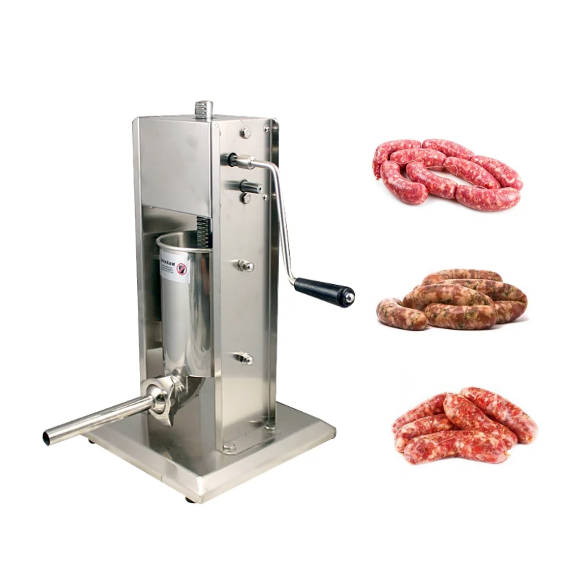 Manual Sausage Stuffer Maker 7L/15L Stainless Steel for Home Kitchen Restaurant Commercial Sausage Filler Filling Machine