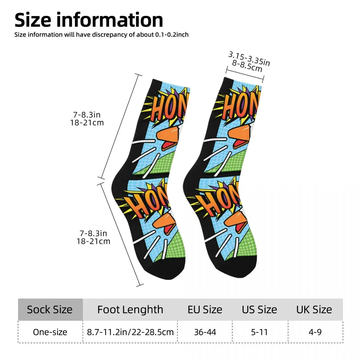 Pop Honk! Socks Travel 3D Print Boy Girls Mid-calf Sock