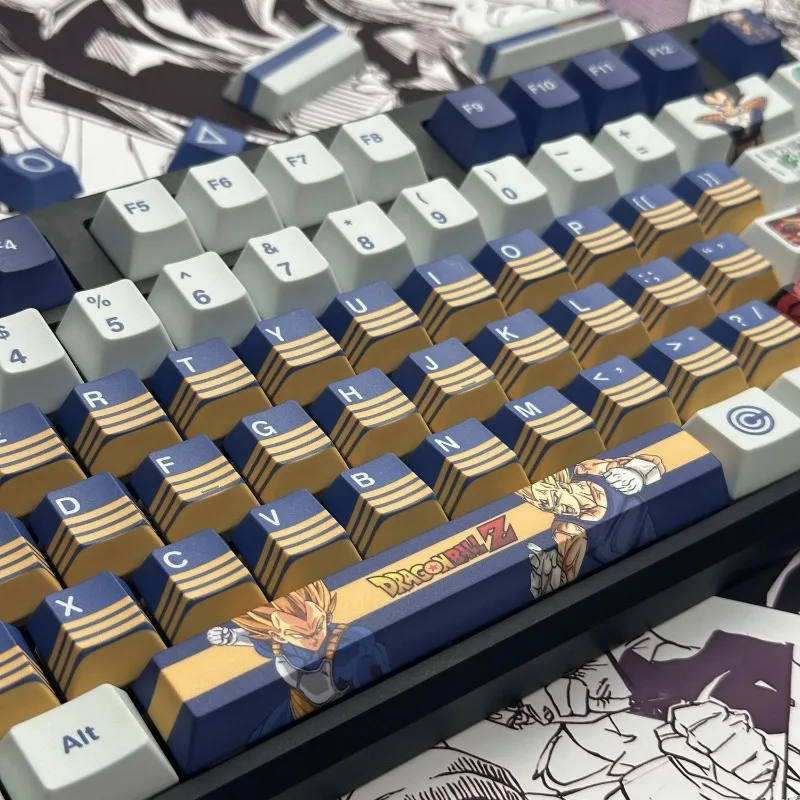 ملحقات الكمبيوتر الطرفية لعبة دراغون بول غطاء لوحة المفاتيح فيغيتا جوكو الأصلي 143 غطاء المفاتيح PB أنيمي نمط غطاء لوحة المفاتيح #4