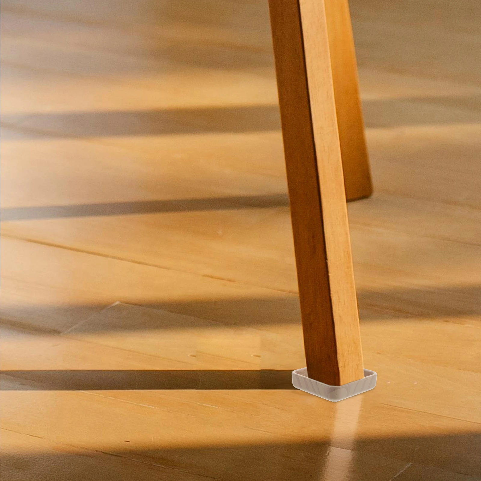 Protectores de suelo de grano de madera para patas de muebles, tapones de rueda para marco de cama, almohadillas antideslizantes para patas de mesa y silla, protectores de alfombras, 4 Uds.