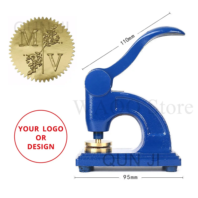 Customized Logo Desk Heavy Embossing Seal stamp/customize Personalized Diy Embosser Letter head Wedding Envelope Gaufrage Stamp