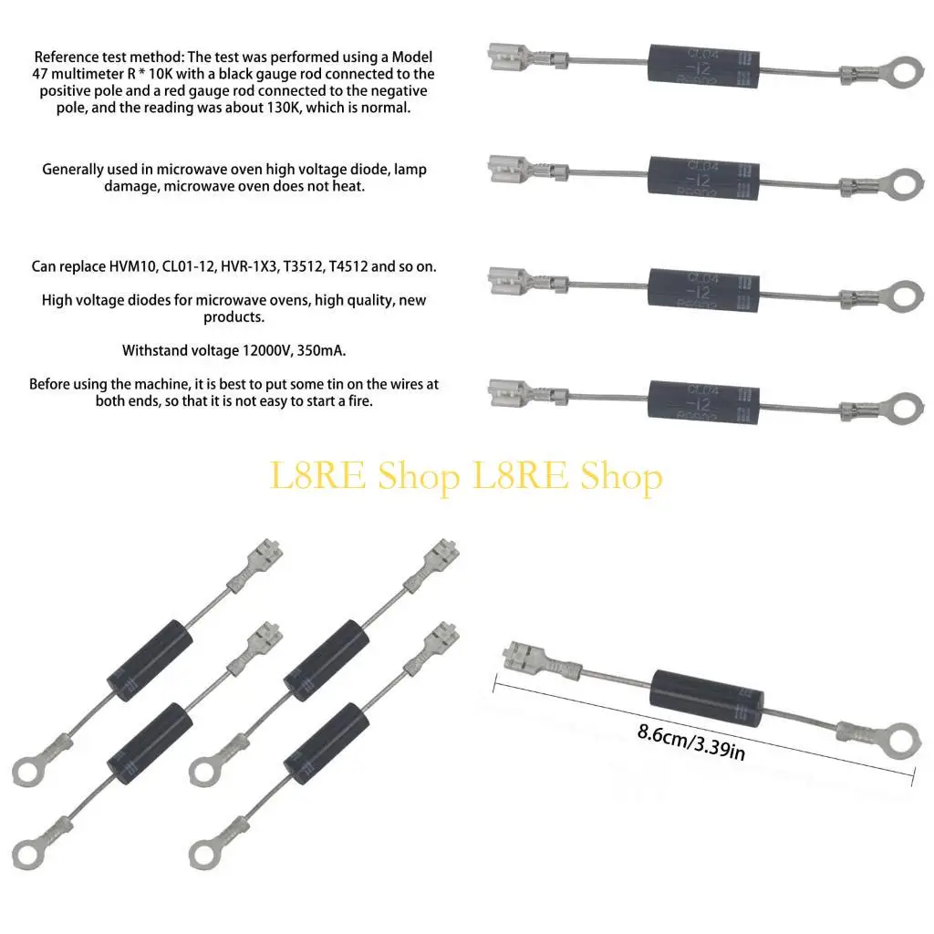 L8RE Black Metal Accessories Microwave Oven Diode Quick Heating Diode Metal Material