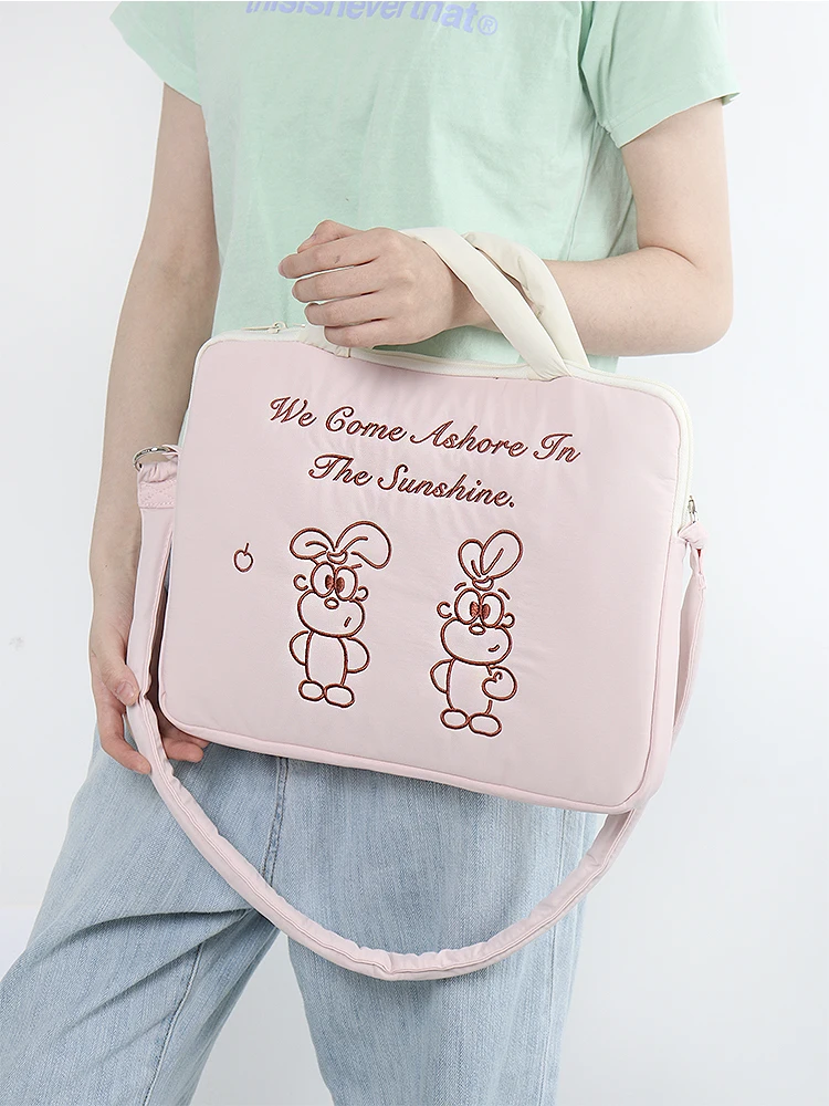 Imagem -05 - Bolsa do Portátil do Ombro Animal dos Desenhos Animados Bolsa do Computador 13.3 13.6 14 15.6 Apto para Macbook Air15 Pro 16 Huawei Xiaomi Samsung