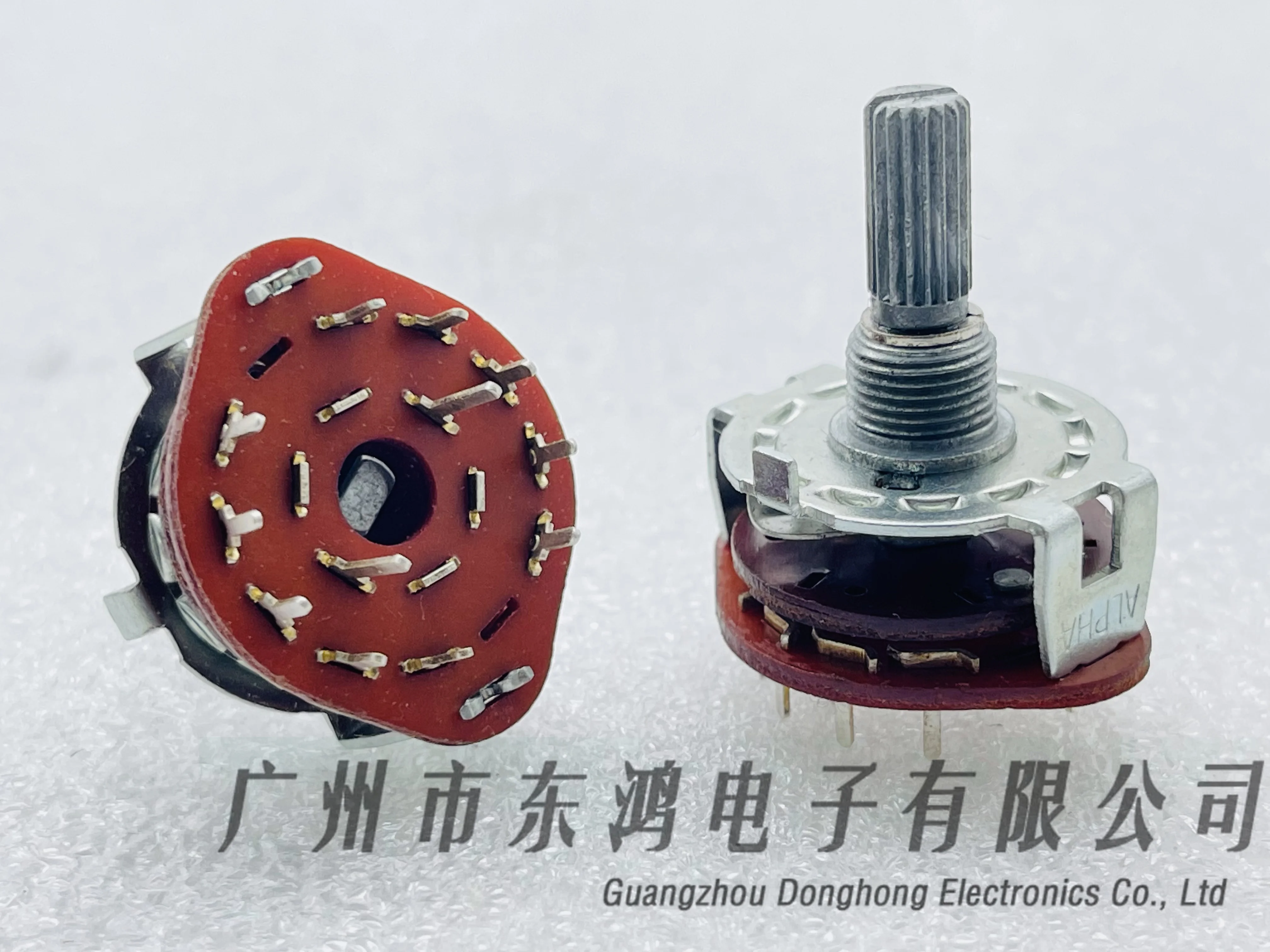 1PCS ALPHA rotating band switch 2 knives 5 gear shaft length 20mm