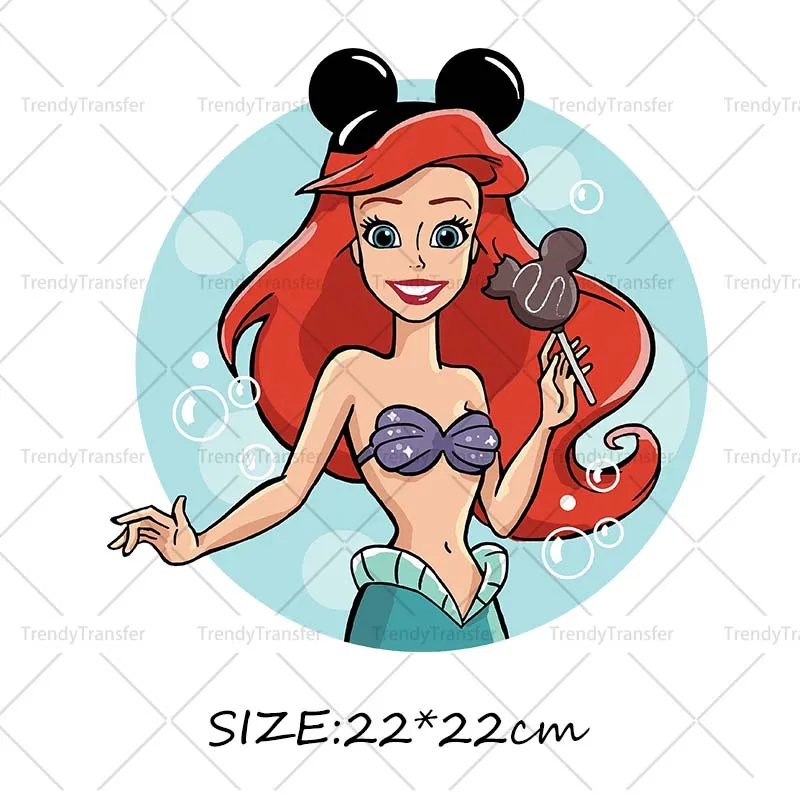 Dessert Prinses Ijs Ijzer Op Transfers Warmte Pers Stickers Voor Kleding Thermische Trasnsfer Prints