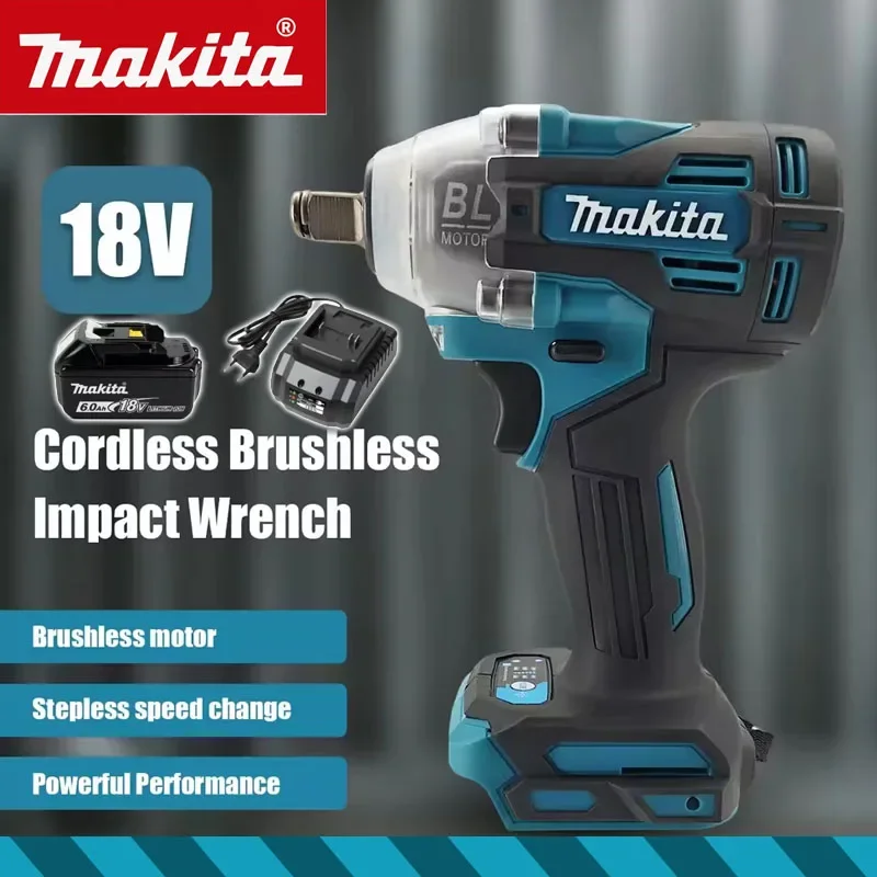 

Makita TW004G 18V Brushless Cordless Electric High Torque Impact Wrench for Auto Repair