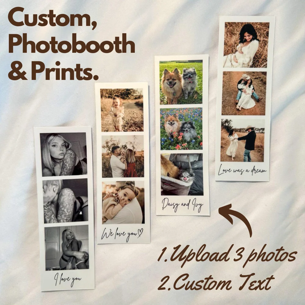 1/4/8Pcs Custom Photo Booth Printing, Personalized Photo Booth Printing, Wedding Photo Booth Cards, Photo Booth Strip Frames