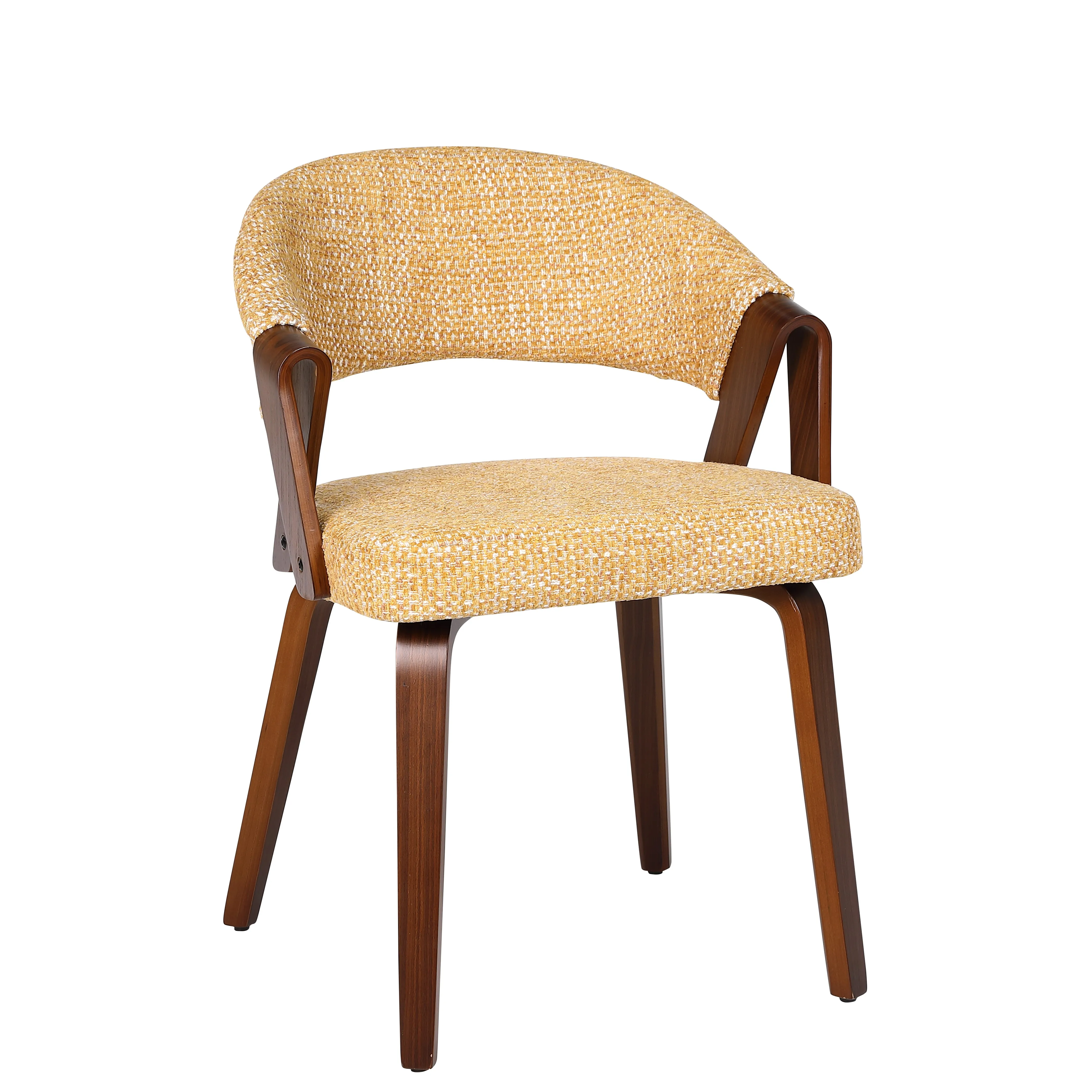 

Современный обеденный стул из гнутой древесины с тканевой обивкой, домашняя мебель для нескольких настроек