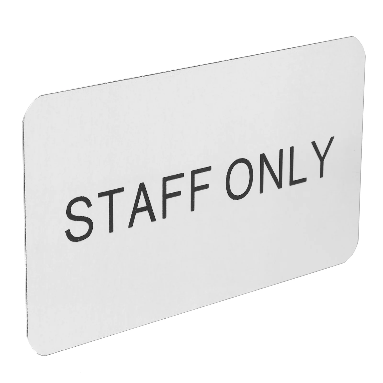 Staff Only Sign Stickers Door Plate Business Office Decoration Replacement for Silver Aluminum Alloy