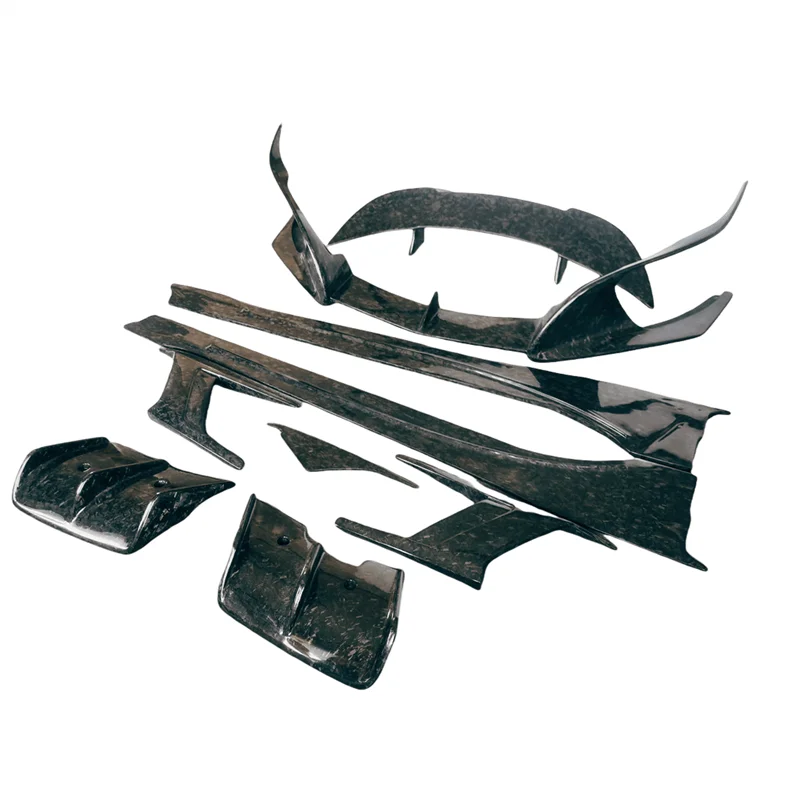 Atualizar kit de corpo estilo fibra de carbono forjado para bmw i8 difusores traseiros de lábio dianteiro saias laterais spoiler