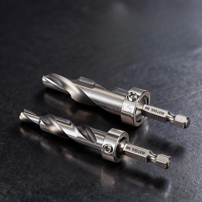 

Aluminum Profile Countersunk Hole Drill Bit M6M8 Second Step Drill Hexagonal Shank Countersunk Screw Drill Hardware Tools Set