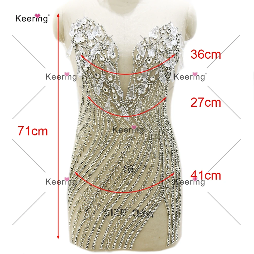 

3D горный хрусталь аппликация лиф дрель большой кристалл свадебная панель пришить популярный дизайн горячая распродажа WDP577