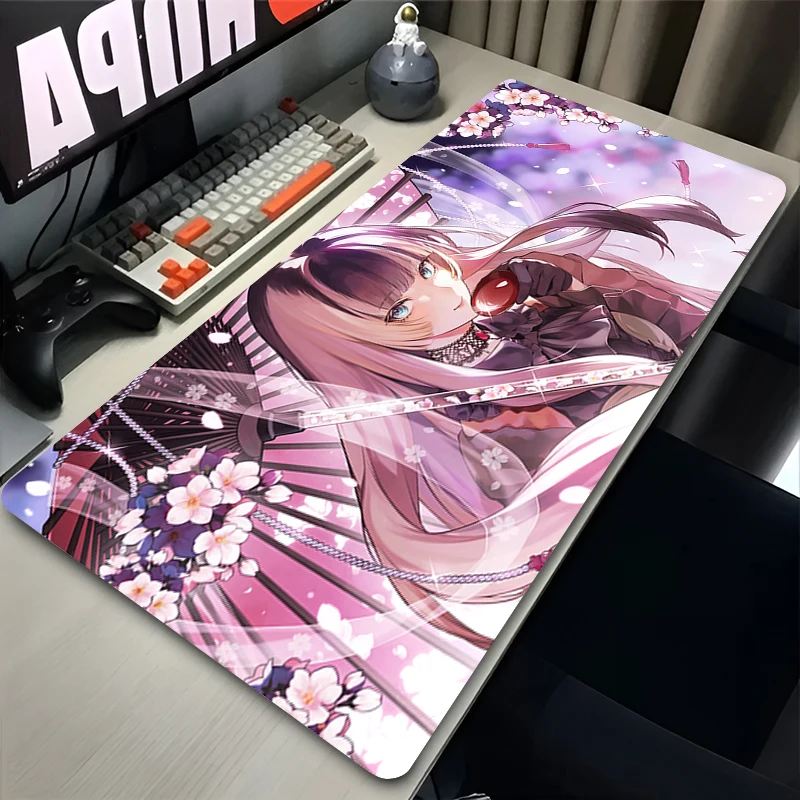 

Mouse Pad Laptop Anime Hololive Girl Mousepad Office PC Pink Sakura Gamer HD Desk Mat Virutal Idol Juufuutei Raden Keyboard Pad