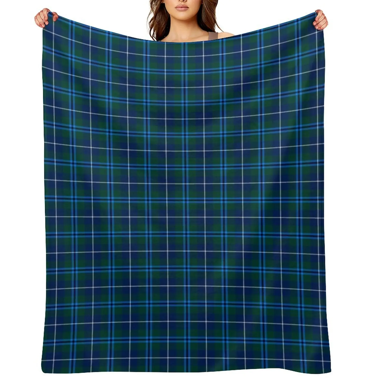 

Clan Douglas Tartan Throw Blanket Quilt Furry warm for winter Hairys Blankets