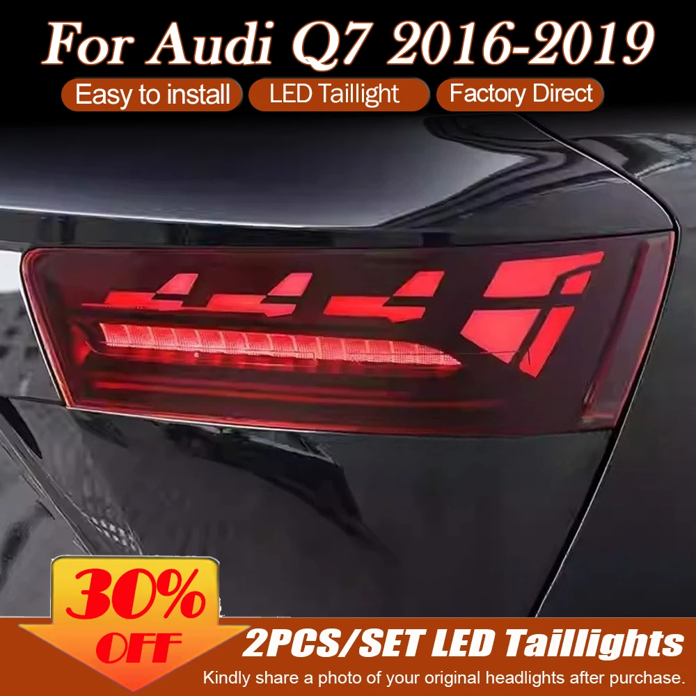 

LED Taillamps For Audi Q7 2016-2019 Dynamic Driving Lamp Brake Flowing Turn signal Light Car Accessories Plug And Play Taillight