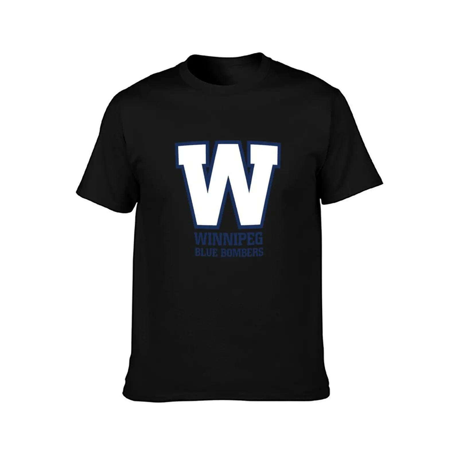 W-Blue-Bombers T-Shirt Summer Casual Cotton Tee Oversized Streetwear Tops Vintage Graphic Print Loose Fit Short Sleeve