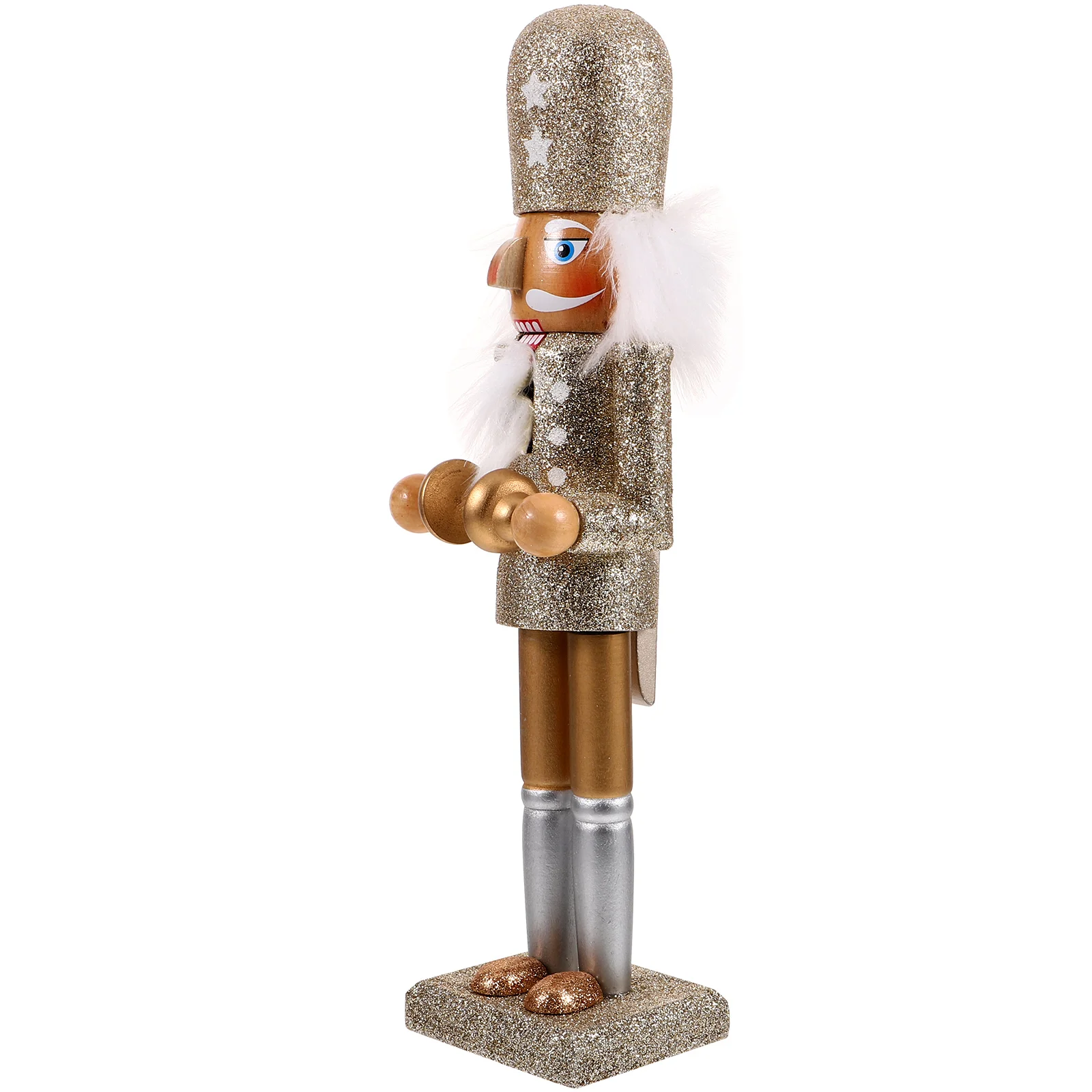 

Wooden Nutcracker Ornament Christmas Decoration Stable Base Smooth Surface Kids Nutcracker Figure Office Table Decor Gift For