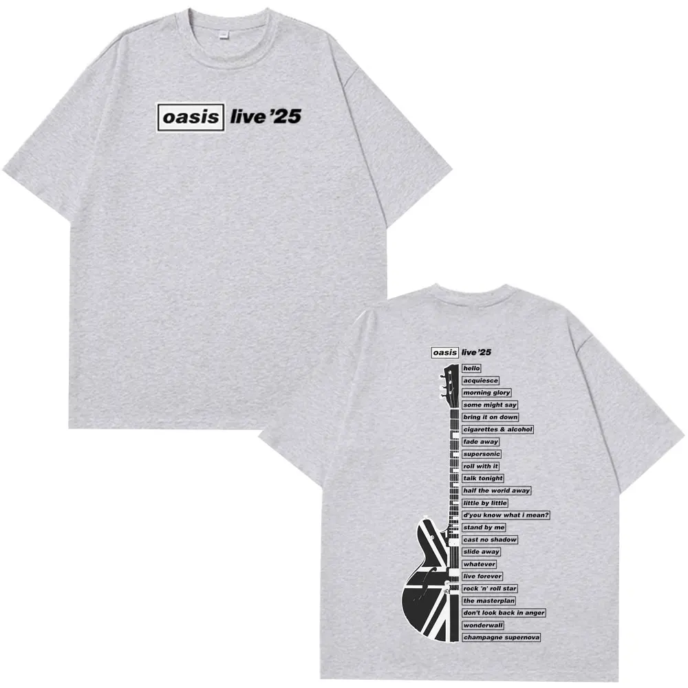 Oasis Live '25 Wembley Tour T-Shirt Fan Merch Sommer Top Männer Übergroße Hip-Hop Mode T-Shirts Komfort Casual Mann T-Shirts Top – Detail 6