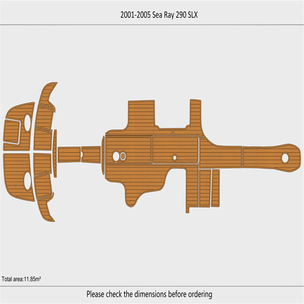 

2001-2005 Sea Ray 290 SLX Cockpit swim platform 1/4" 6mm EVA foam Faux floor